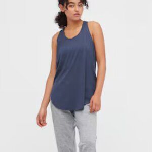 Uniqlo AIRism tank top blue womens size S